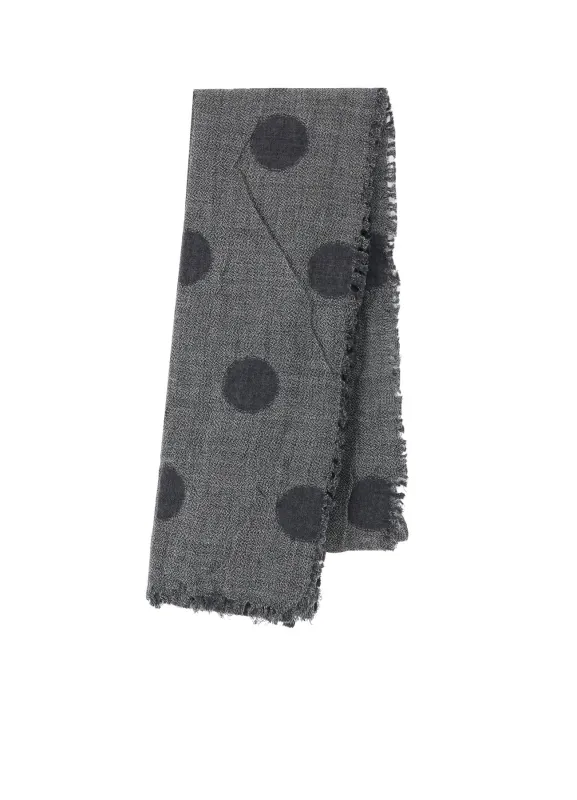 WOOL MILLING REVERSIBLE POLKA DOT SCARF sold by Yohji Yamamoto