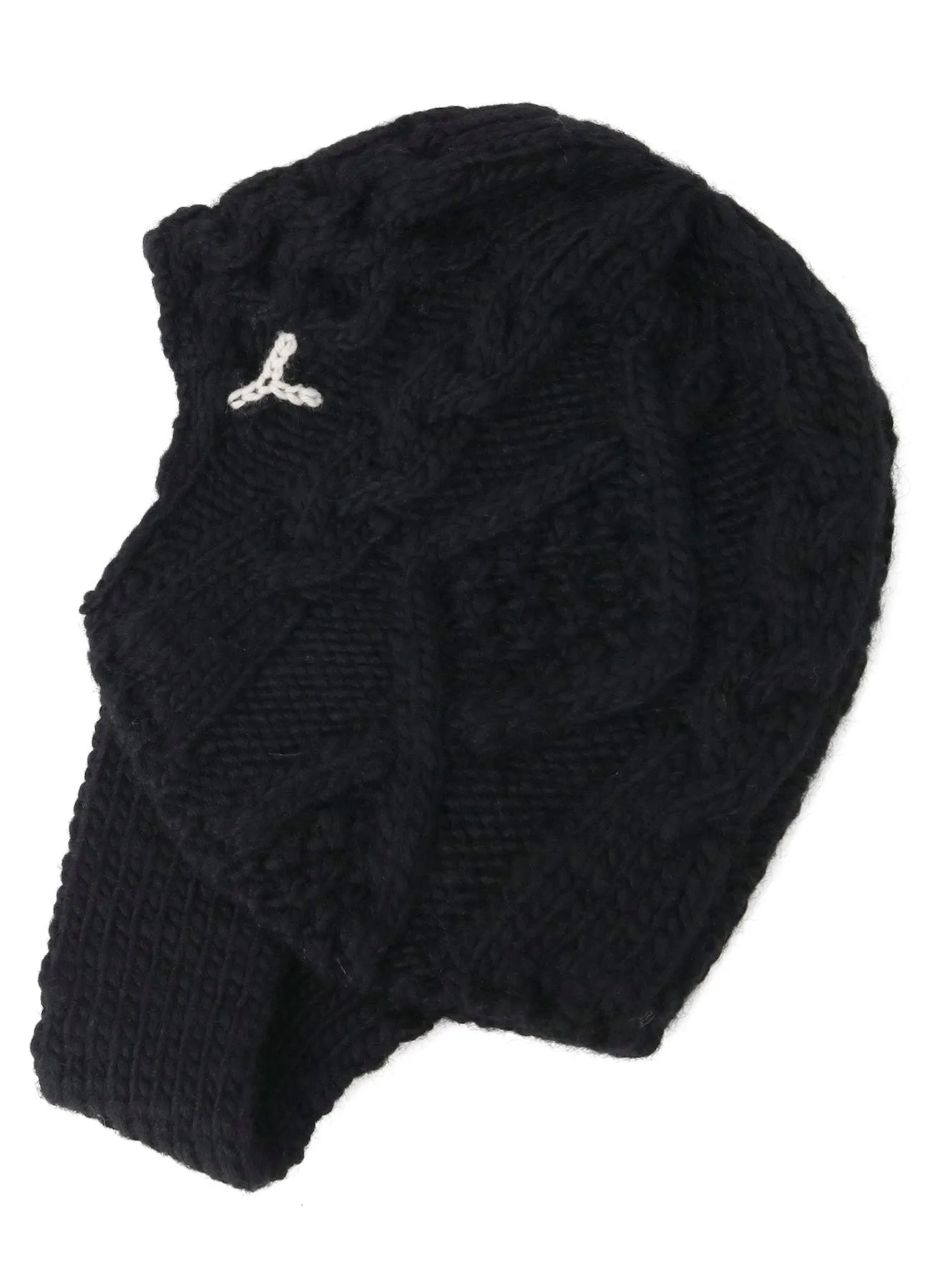 SLUB WOOL BEANIE W/ EAR FLAP sold by Yohji Yamamoto product image thumbnail 2