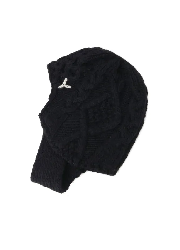 SLUB WOOL BEANIE W/ EAR FLAP sold by Yohji Yamamoto