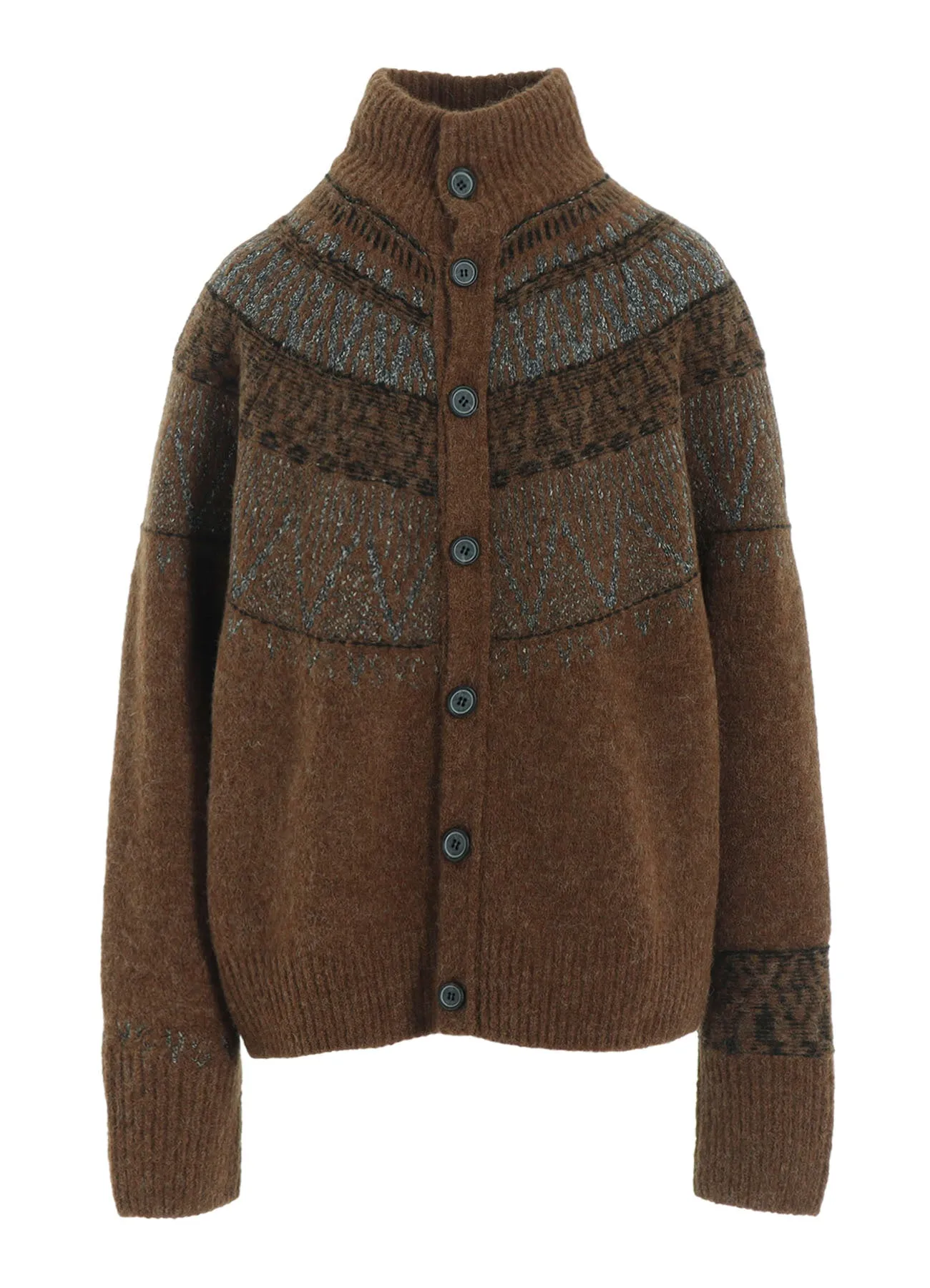 NORDIC DESIGN HIGH NECK KNIT CARDIGAN sold by Yohji Yamamoto product image thumbnail 2