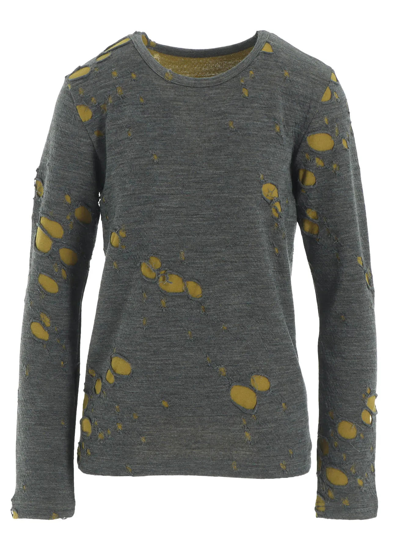 BONDED HOLE JQ ROUND NECK LONG T sold by Yohji Yamamoto product image thumbnail 2