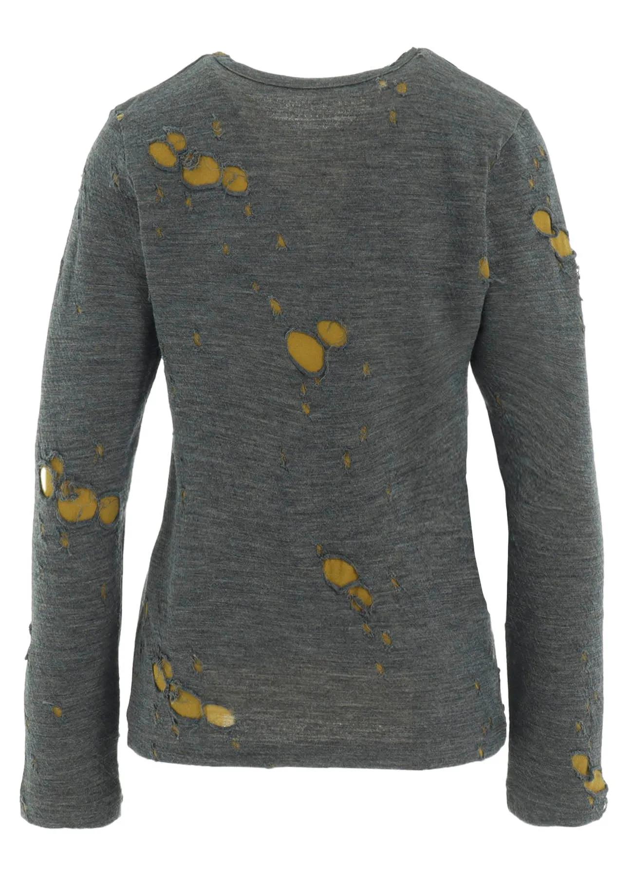 BONDED HOLE JQ ROUND NECK LONG T sold by Yohji Yamamoto product image thumbnail 3