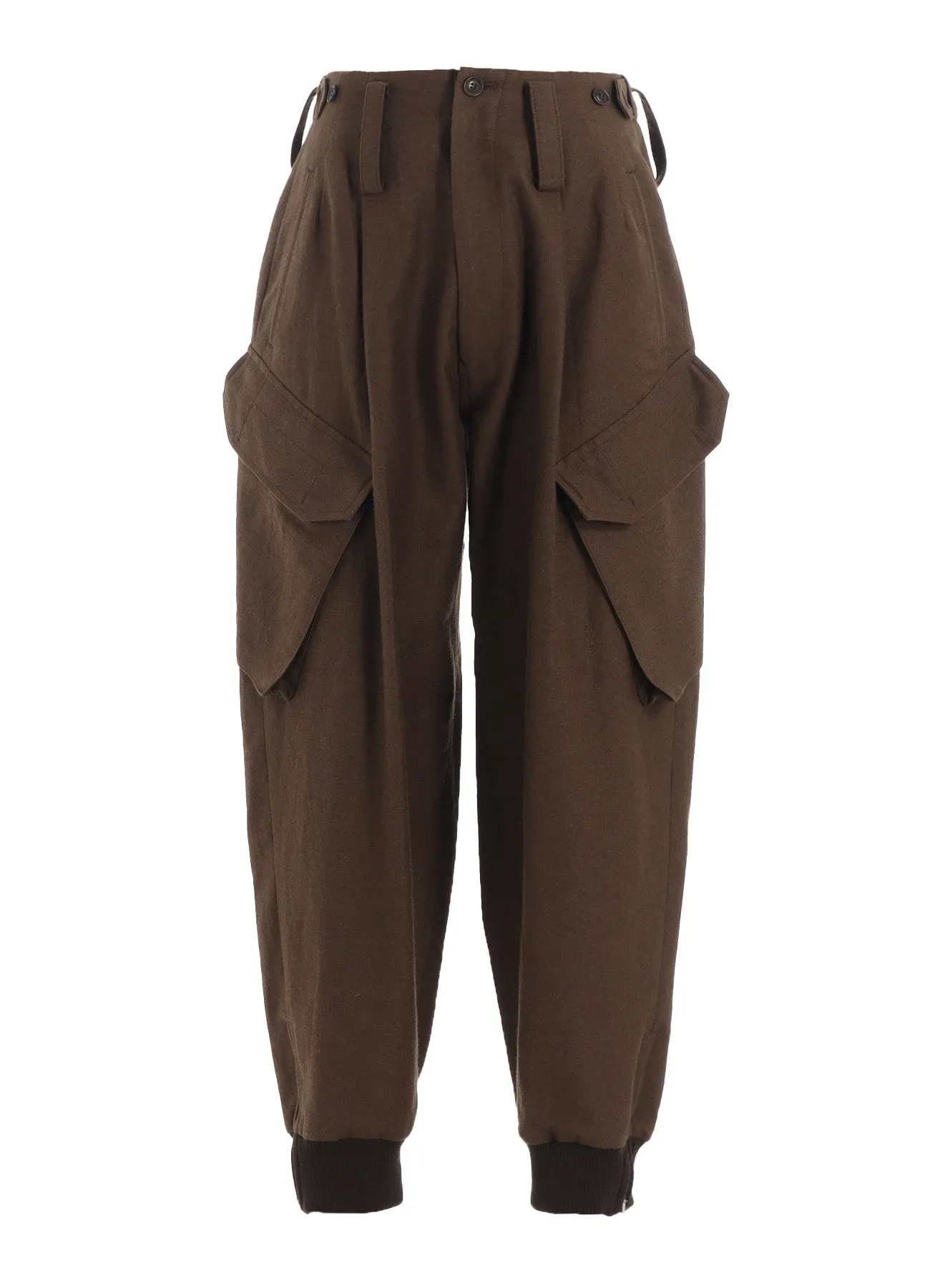 COTTON/FLAX MOLESKIN RIB HEM PANTS sold by Yohji Yamamoto product image thumbnail 2