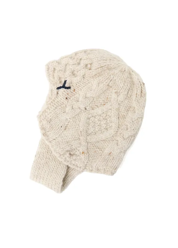 SLUB WOOL BEANIE W/ EAR FLAP sold by Yohji Yamamoto