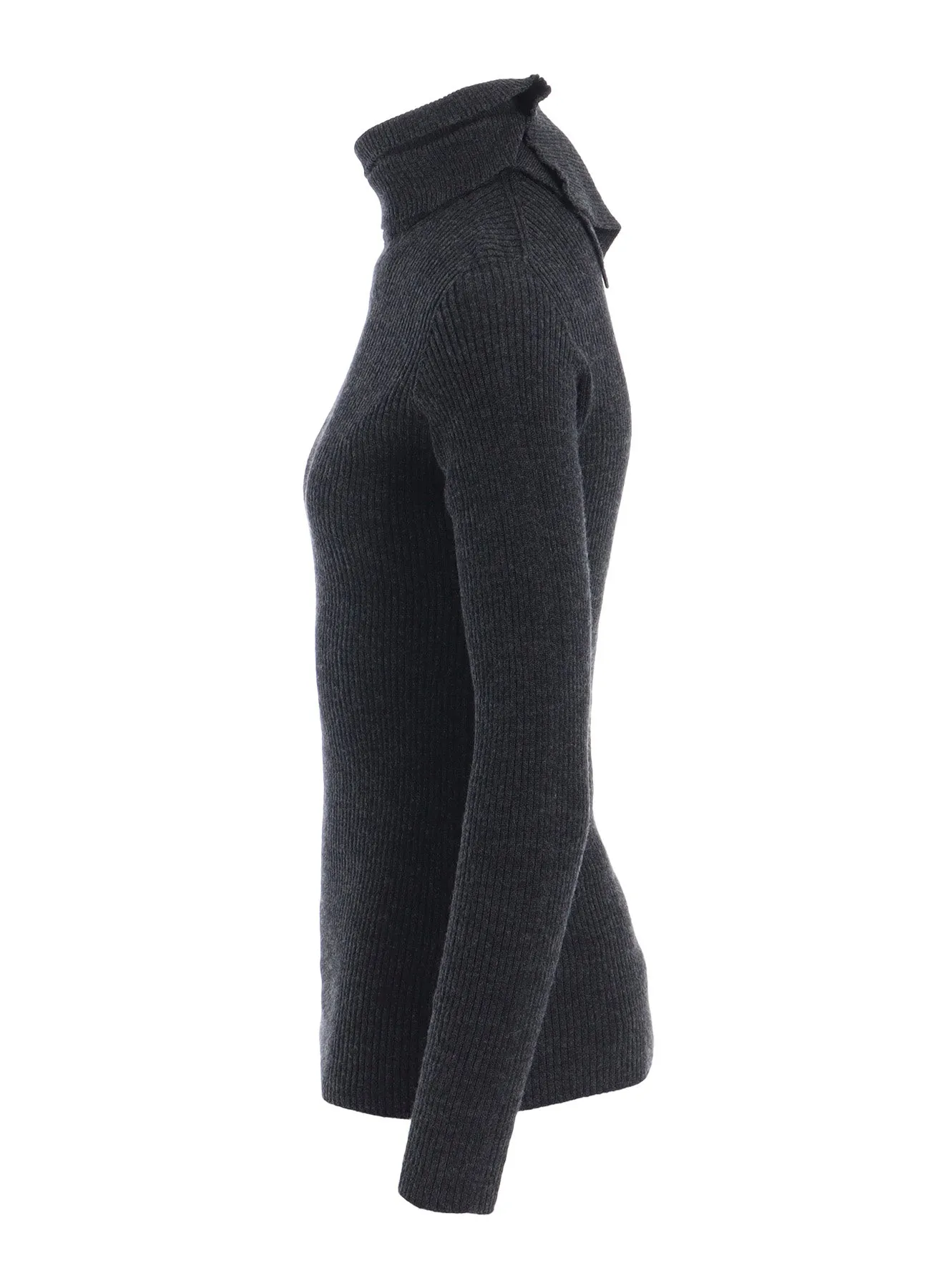 DOUBLE HIGH NECK RIB PULLOVER sold by Yohji Yamamoto product image thumbnail 3