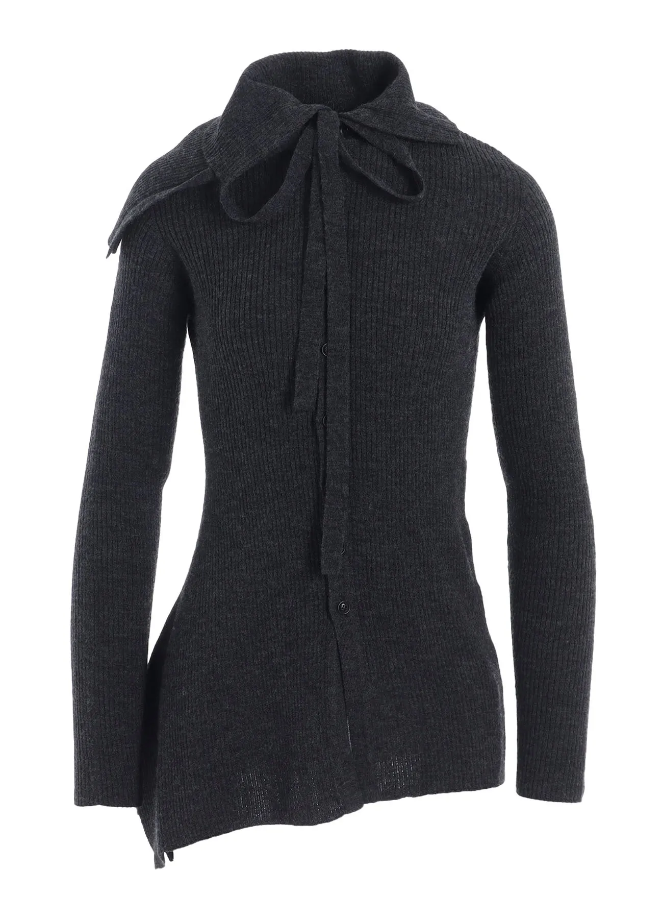 DOUBLE COLLAR ASSYMETRIC CARDIGAN sold by Yohji Yamamoto product image thumbnail 2