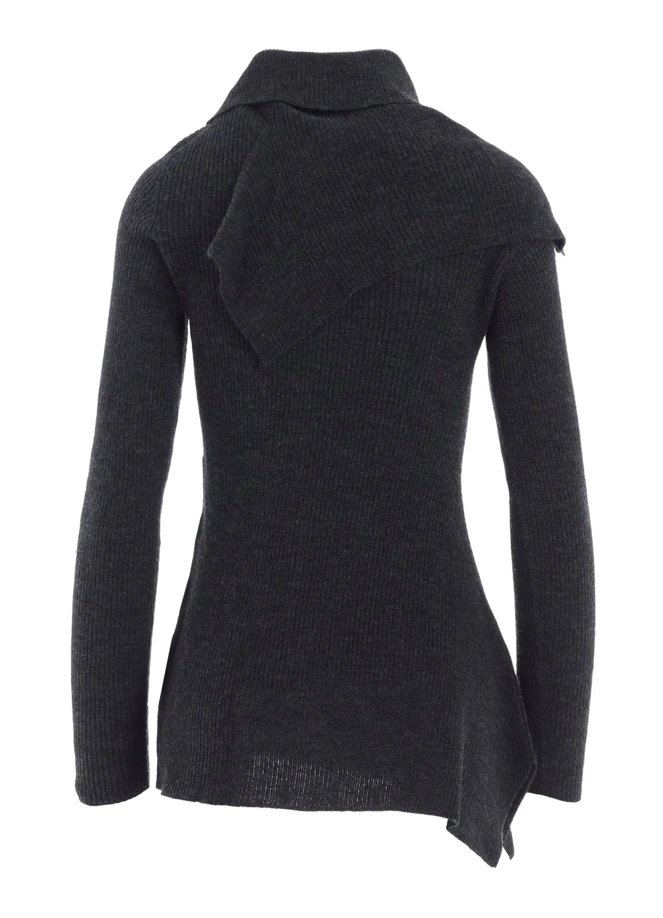 DOUBLE COLLAR ASSYMETRIC CARDIGAN sold by Yohji Yamamoto product image thumbnail 3