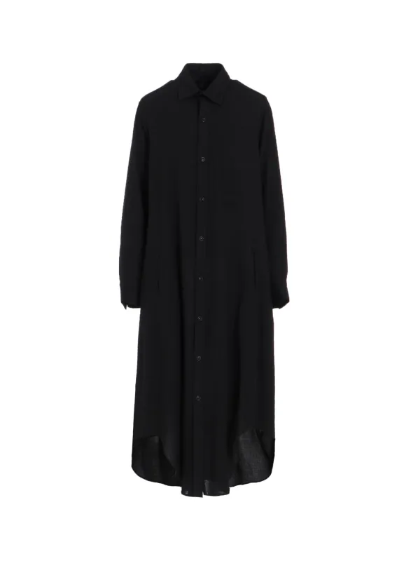 W/RY WASHER PROCESSED GAUZE DRESS sold by Yohji Yamamoto
