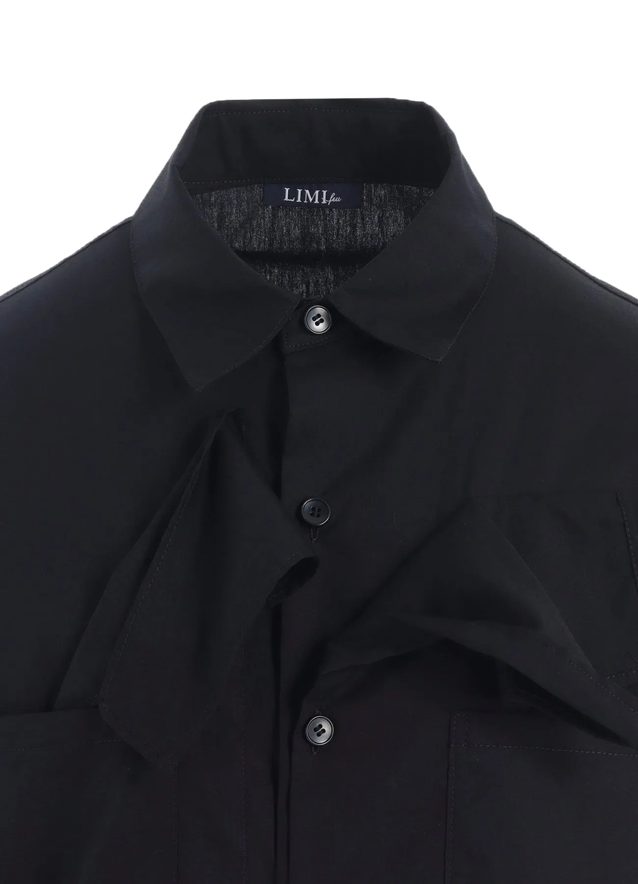 100/2 BROAD COTTON LAYERED LONG SHIRT sold by Yohji Yamamoto product image thumbnail 5