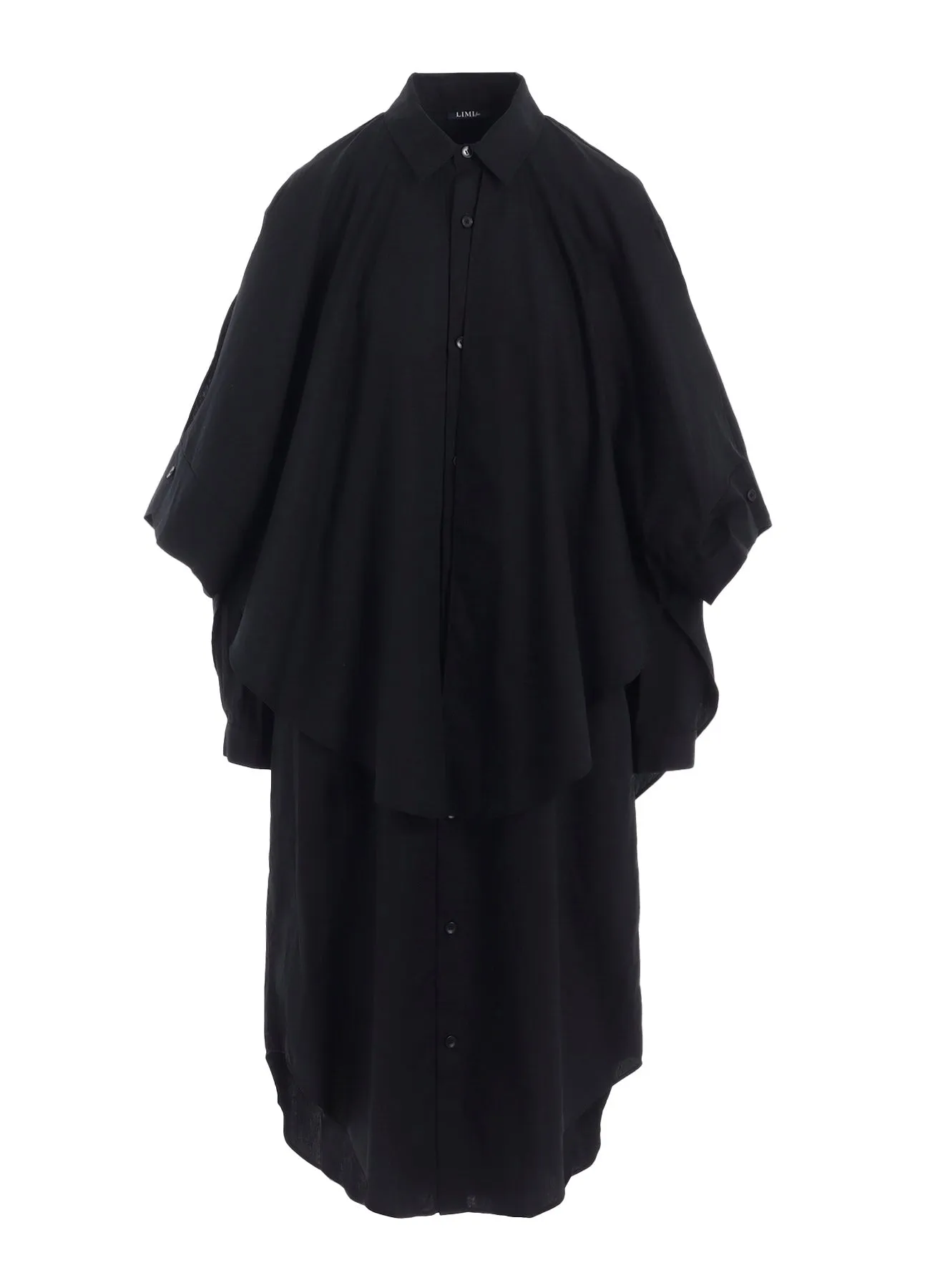 100/2 BROAD COTTON LAYERED DRESS sold by Yohji Yamamoto product image thumbnail 2