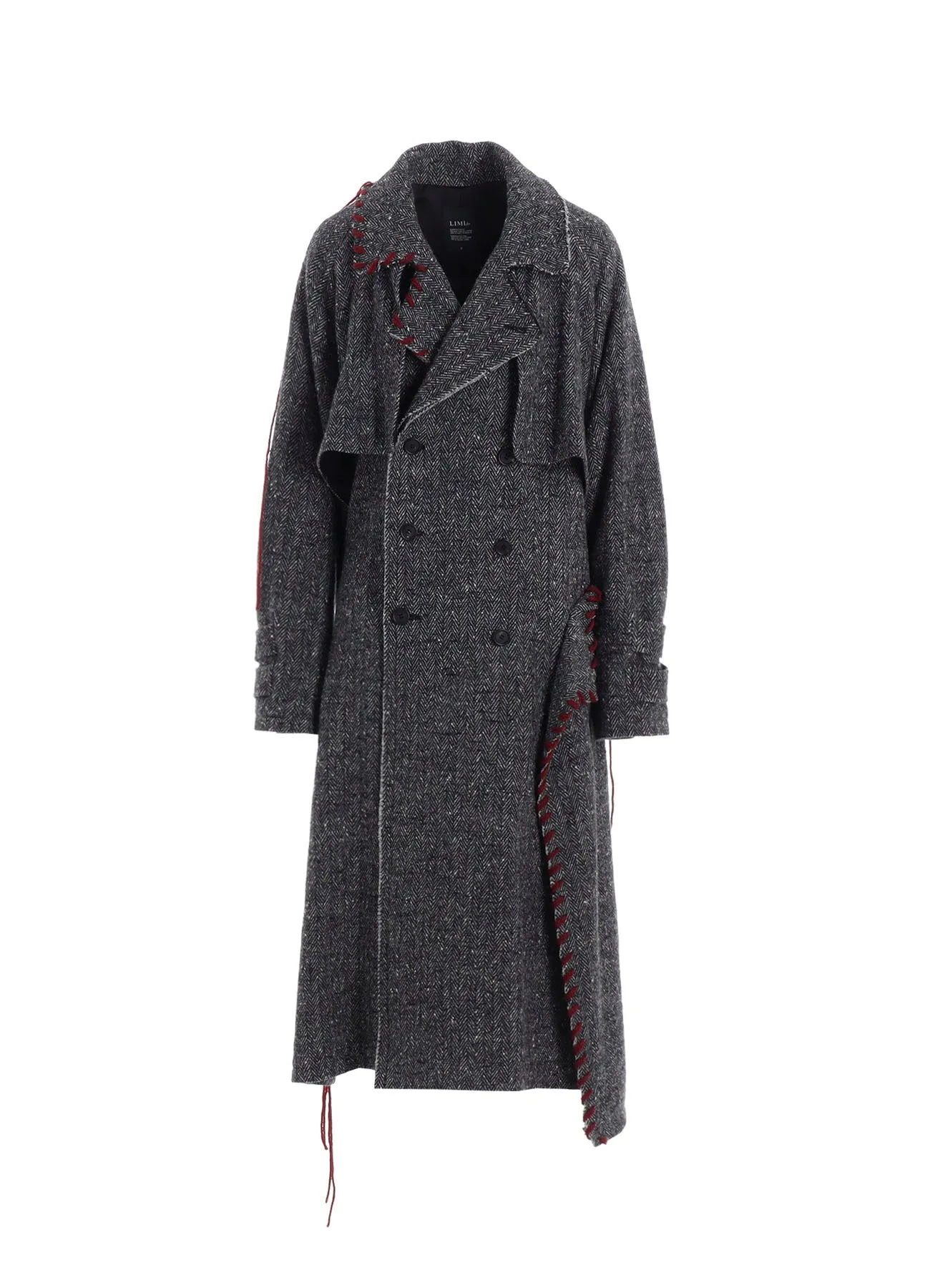 NEP TWEED BACK DRAPE TRENCH COAT sold by Yohji Yamamoto