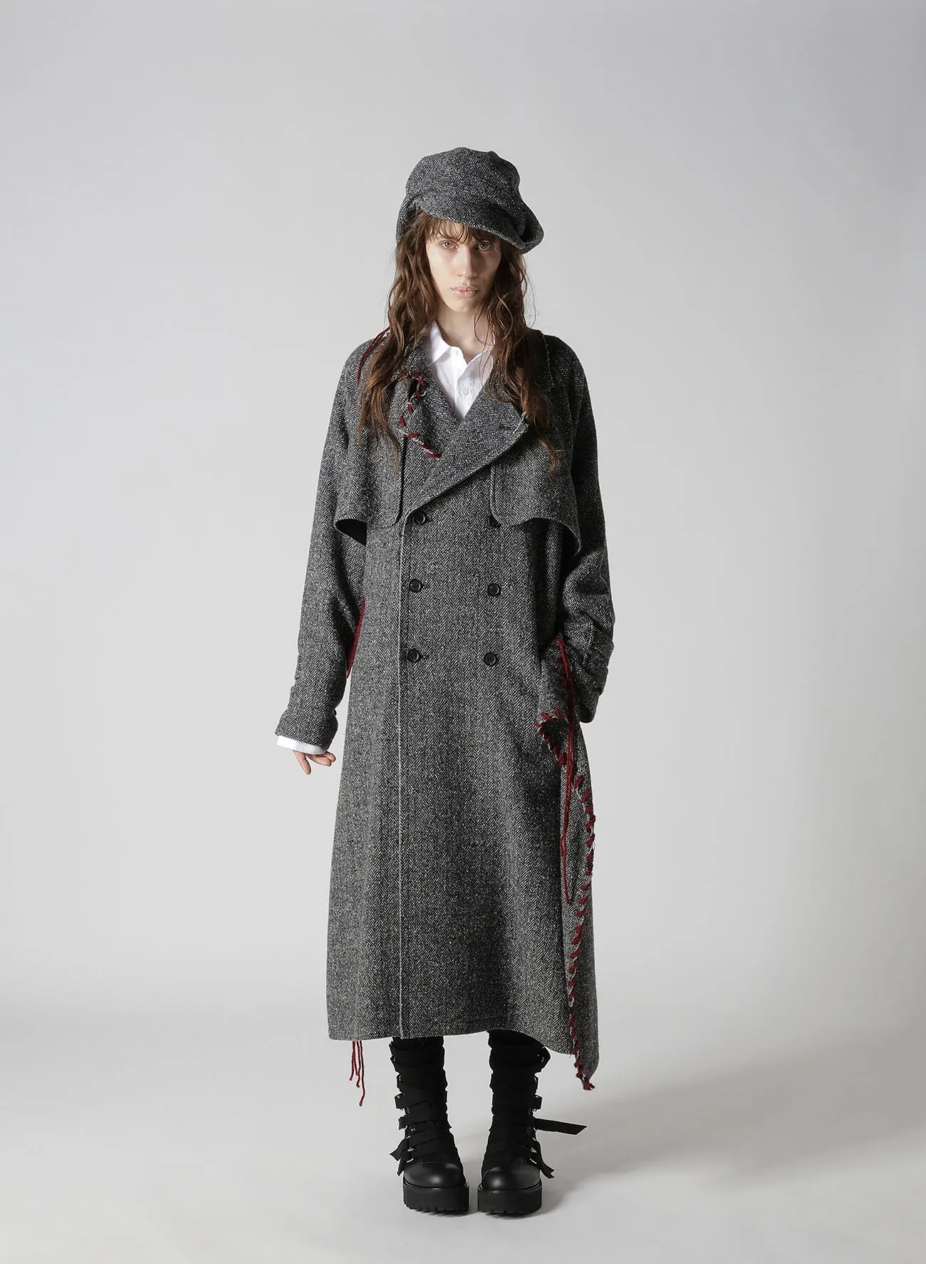 NEP TWEED BACK DRAPE TRENCH COAT sold by Yohji Yamamoto product image thumbnail 5