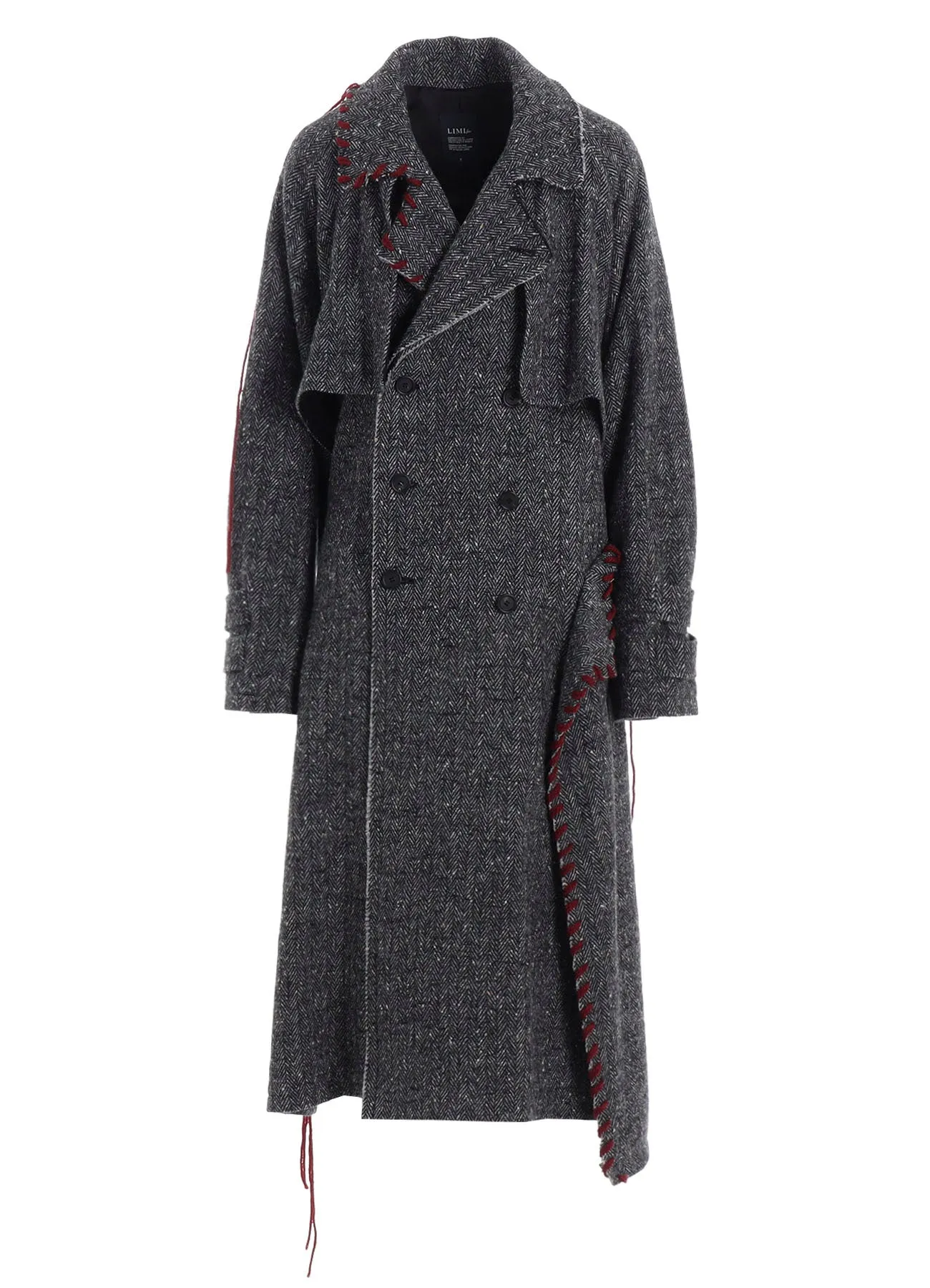 NEP TWEED BACK DRAPE TRENCH COAT sold by Yohji Yamamoto product image thumbnail 2