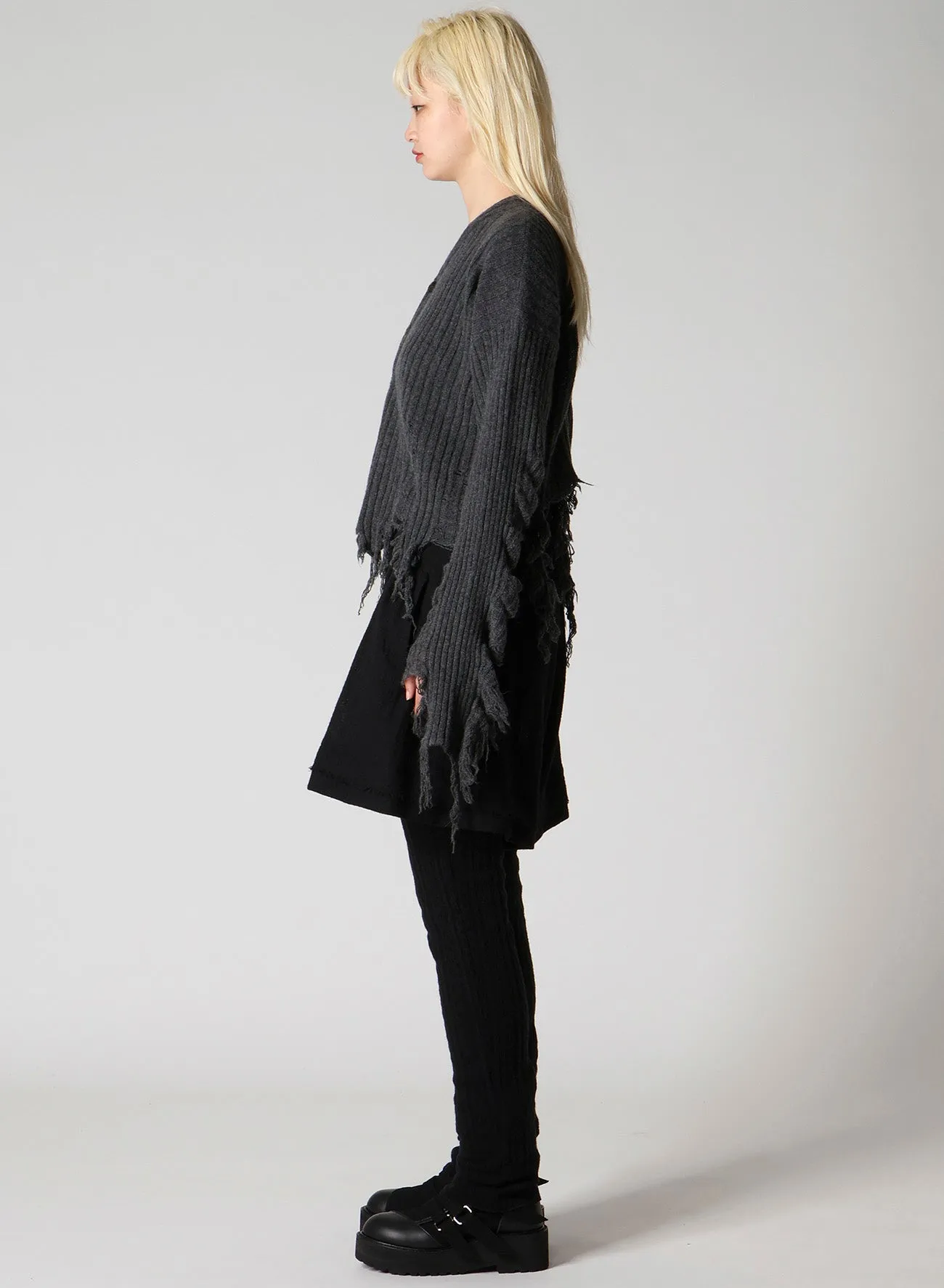 CRUSHED RIB CARDIGAN sold by Yohji Yamamoto product image thumbnail 5