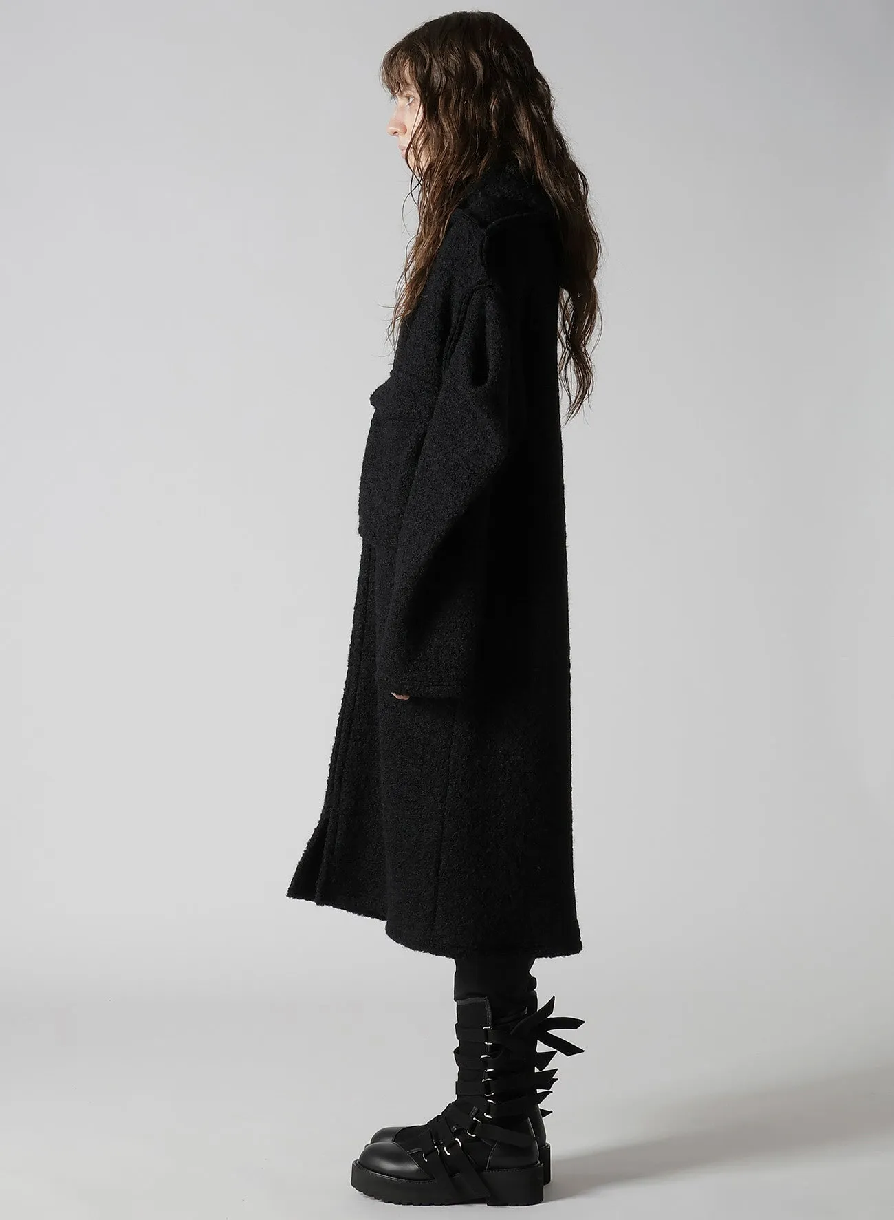 LOOP INLAY SLEEVE PUFF LONG JACKET sold by Yohji Yamamoto product image thumbnail 5