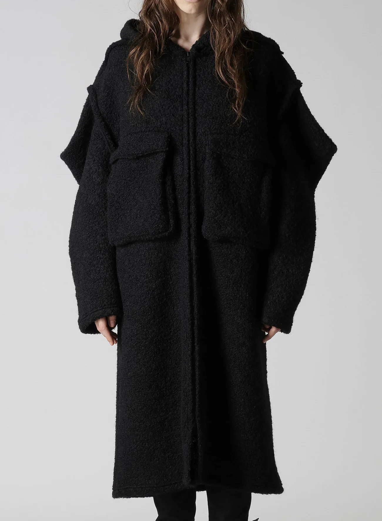 LOOP INLAY SLEEVE PUFF LONG JACKET sold by Yohji Yamamoto product image thumbnail 4