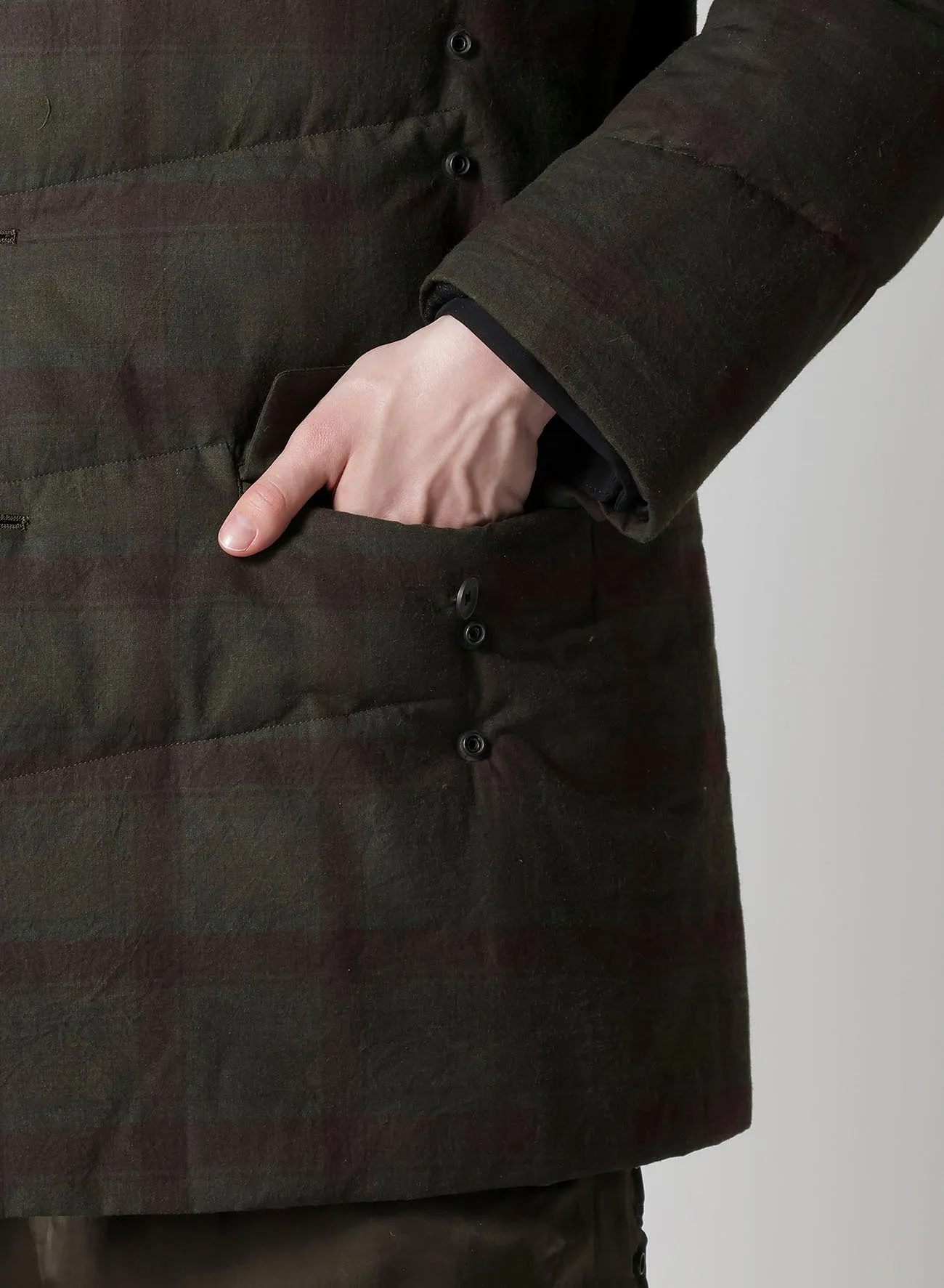 MADRAS INK 3 BUTTONS JACKET WITH LINER sold by Yohji Yamamoto product image thumbnail 5