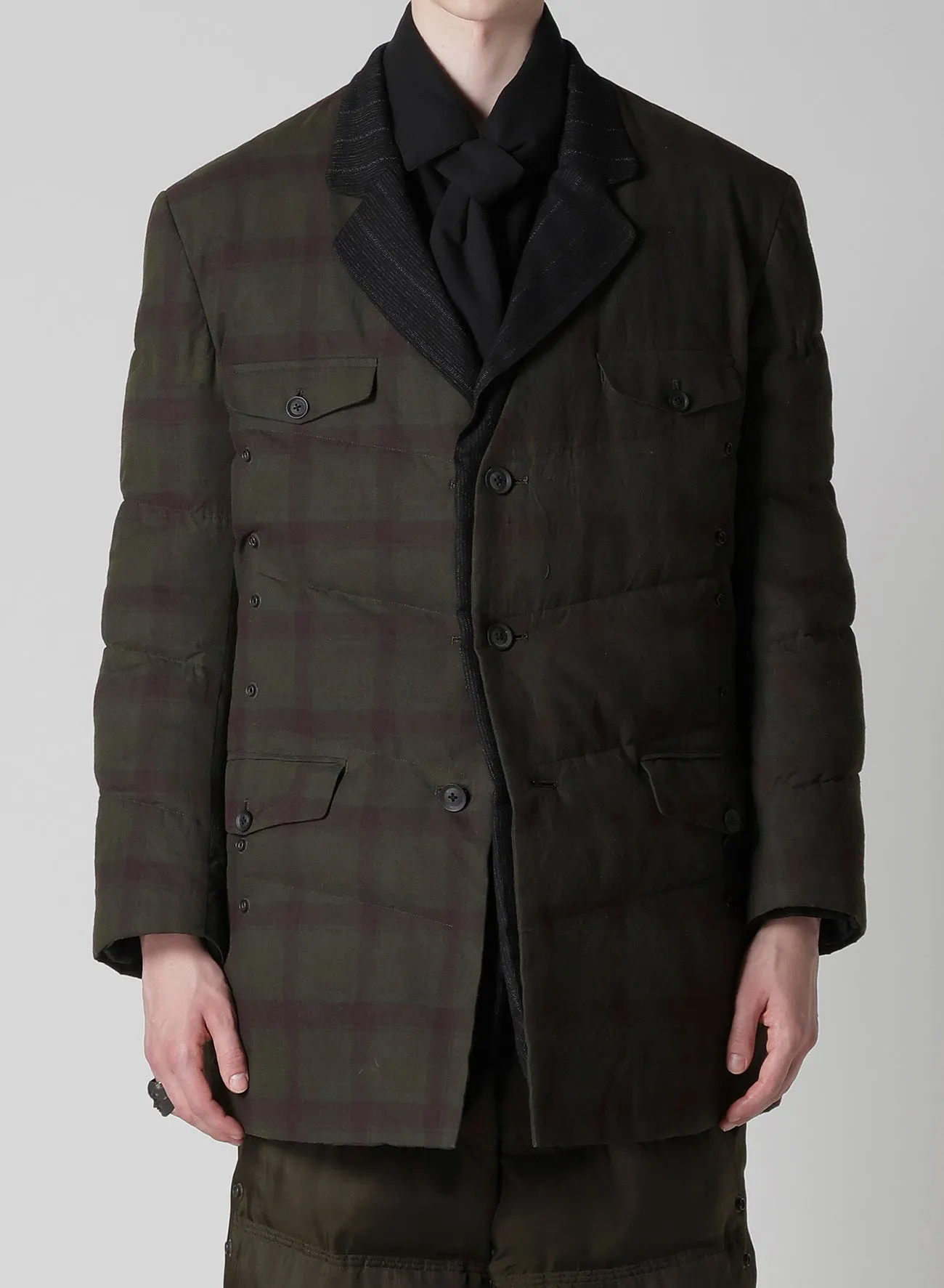 MADRAS INK 3 BUTTONS JACKET WITH LINER sold by Yohji Yamamoto product image thumbnail 2