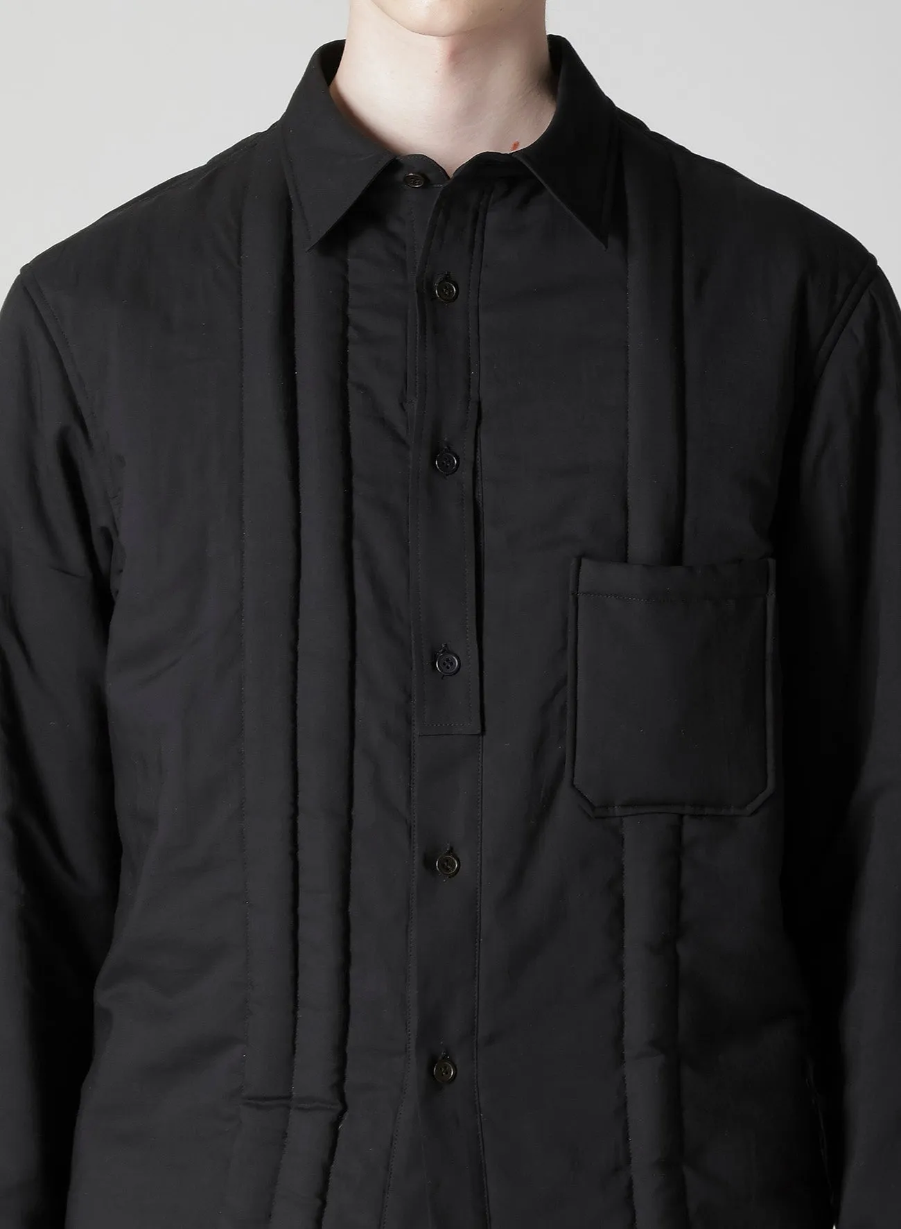 CELLULOSE LAWN DOUBLE PLACKET PADDED BLOUSE sold by Yohji Yamamoto product image thumbnail 3