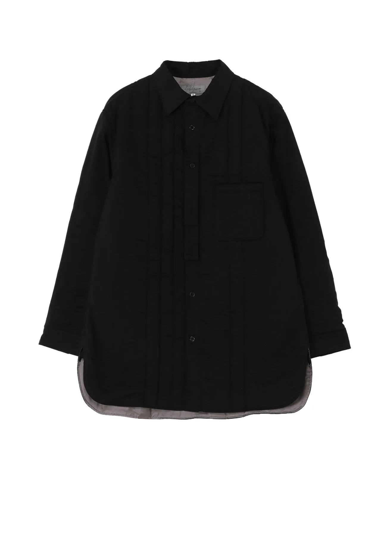 CELLULOSE LAWN DOUBLE PLACKET PADDED BLOUSE sold by Yohji Yamamoto