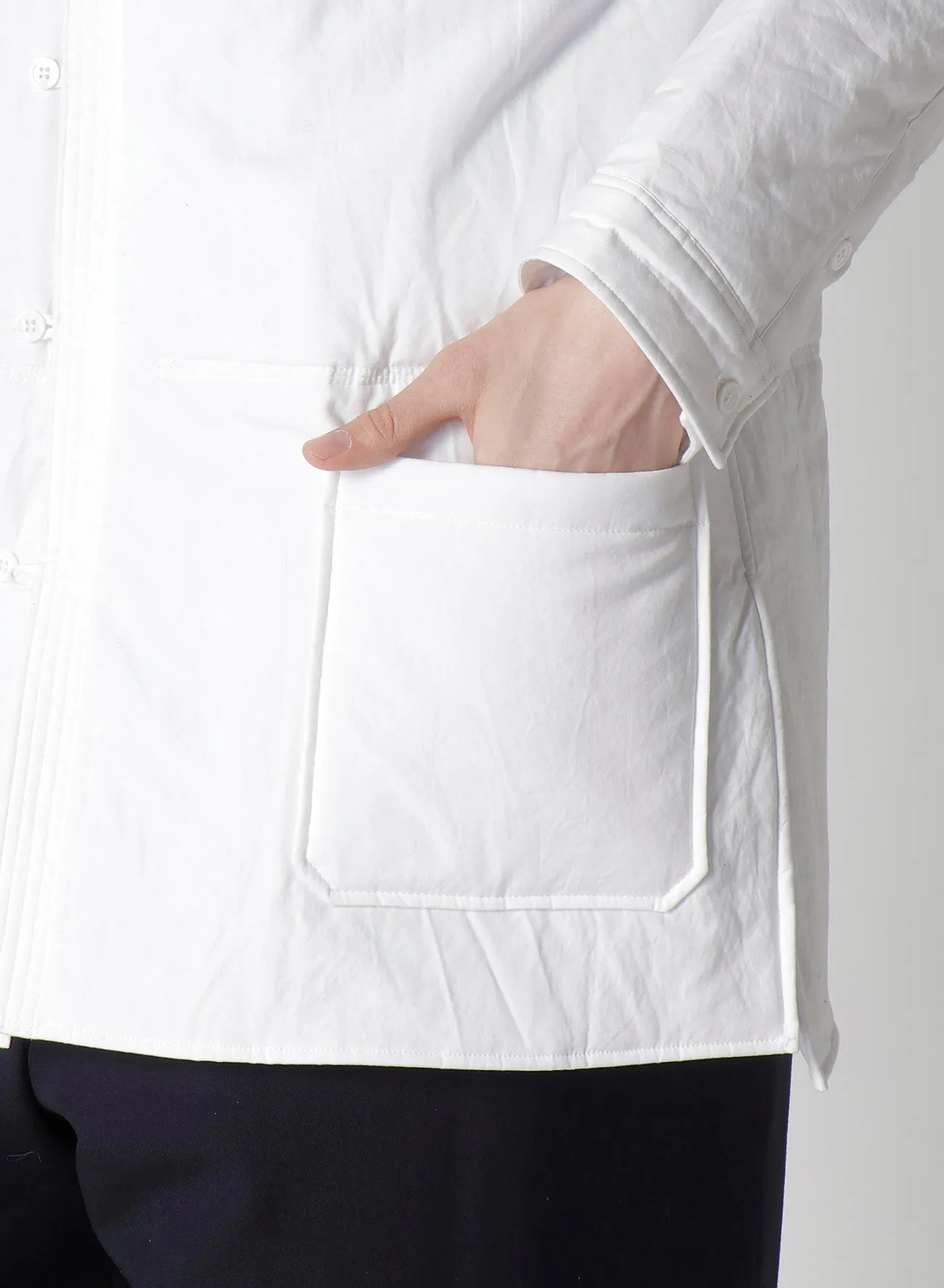 100/2 BROAD LOOP BUTTON PADDED BLOUSE sold by Yohji Yamamoto product image thumbnail 5