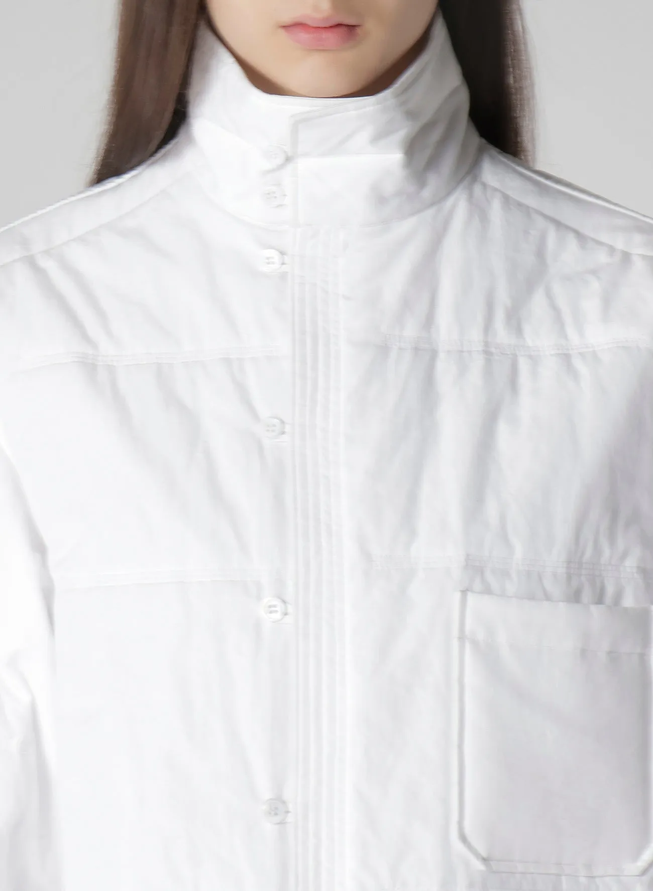 100/2 BROAD LOOP BUTTON PADDED BLOUSE sold by Yohji Yamamoto product image thumbnail 3