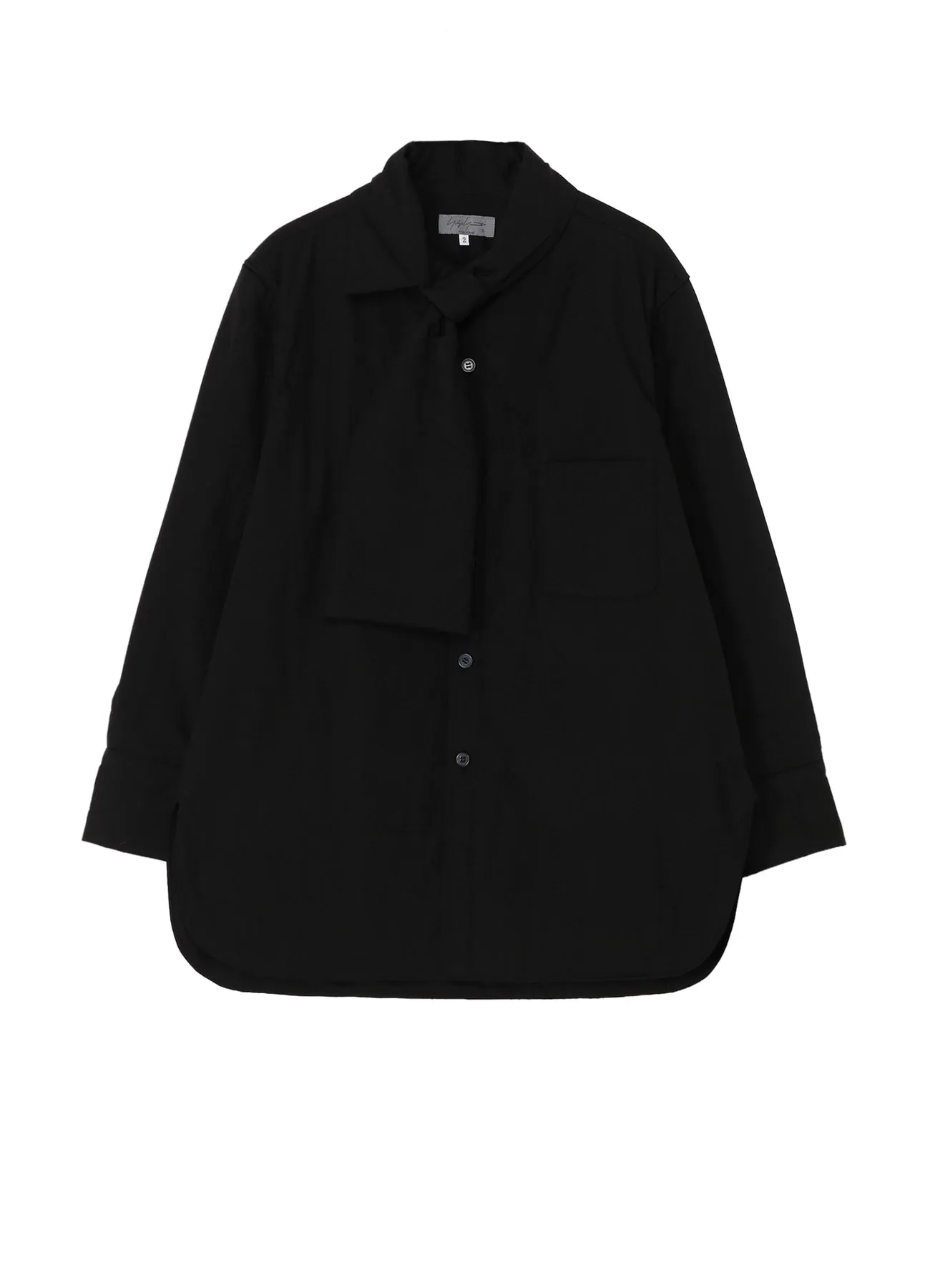 100/2 BROAD STOLE DETAIL PADDED BLOUSE sold by Yohji Yamamoto
