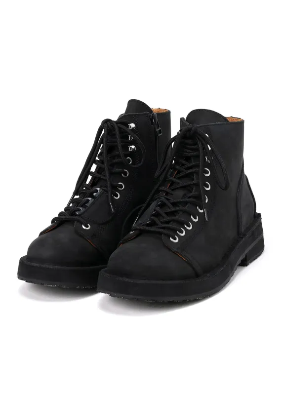MAT SMOOTH LEATHER ZIP BIKER BOOTS sold by Yohji Yamamoto