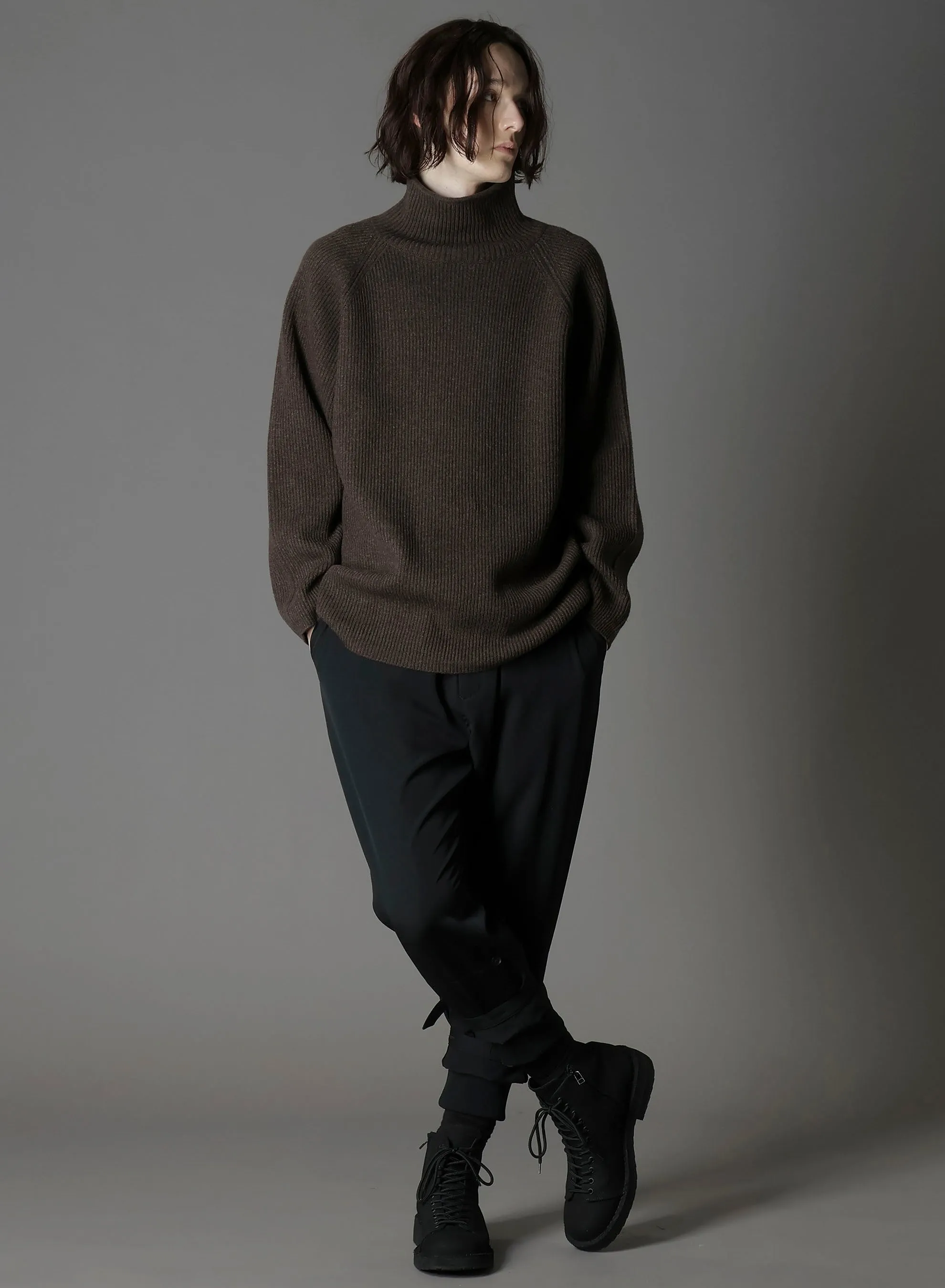 FINE MERINO WOOL RAGLAN TURTLE NECK sold by Yohji Yamamoto product image thumbnail 2