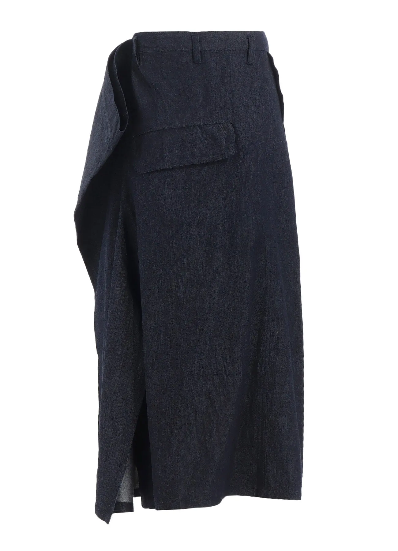 8oz DENIM SIDE DROP SKIRT sold by Yohji Yamamoto product image thumbnail 4