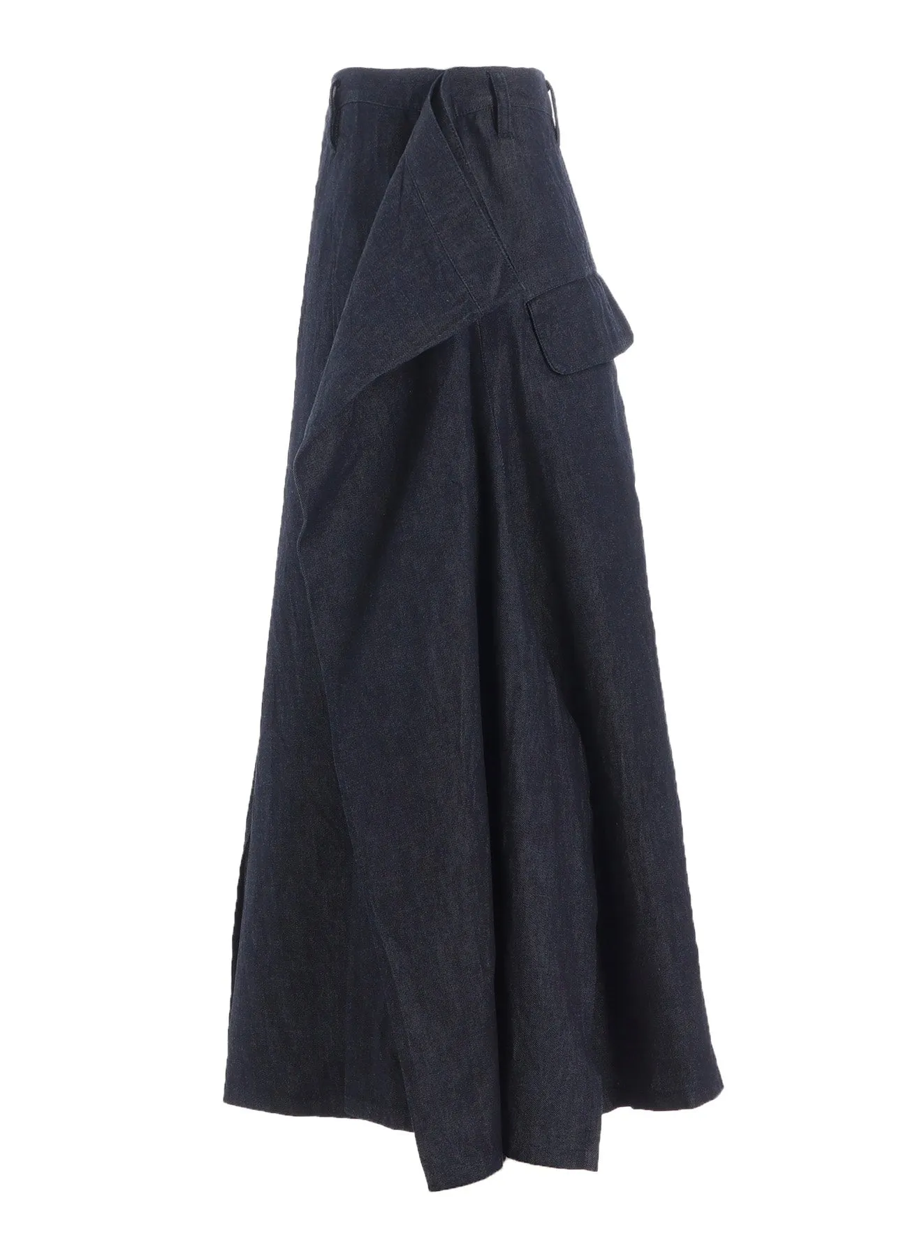 8oz DENIM SIDE DROP SKIRT sold by Yohji Yamamoto product image thumbnail 3