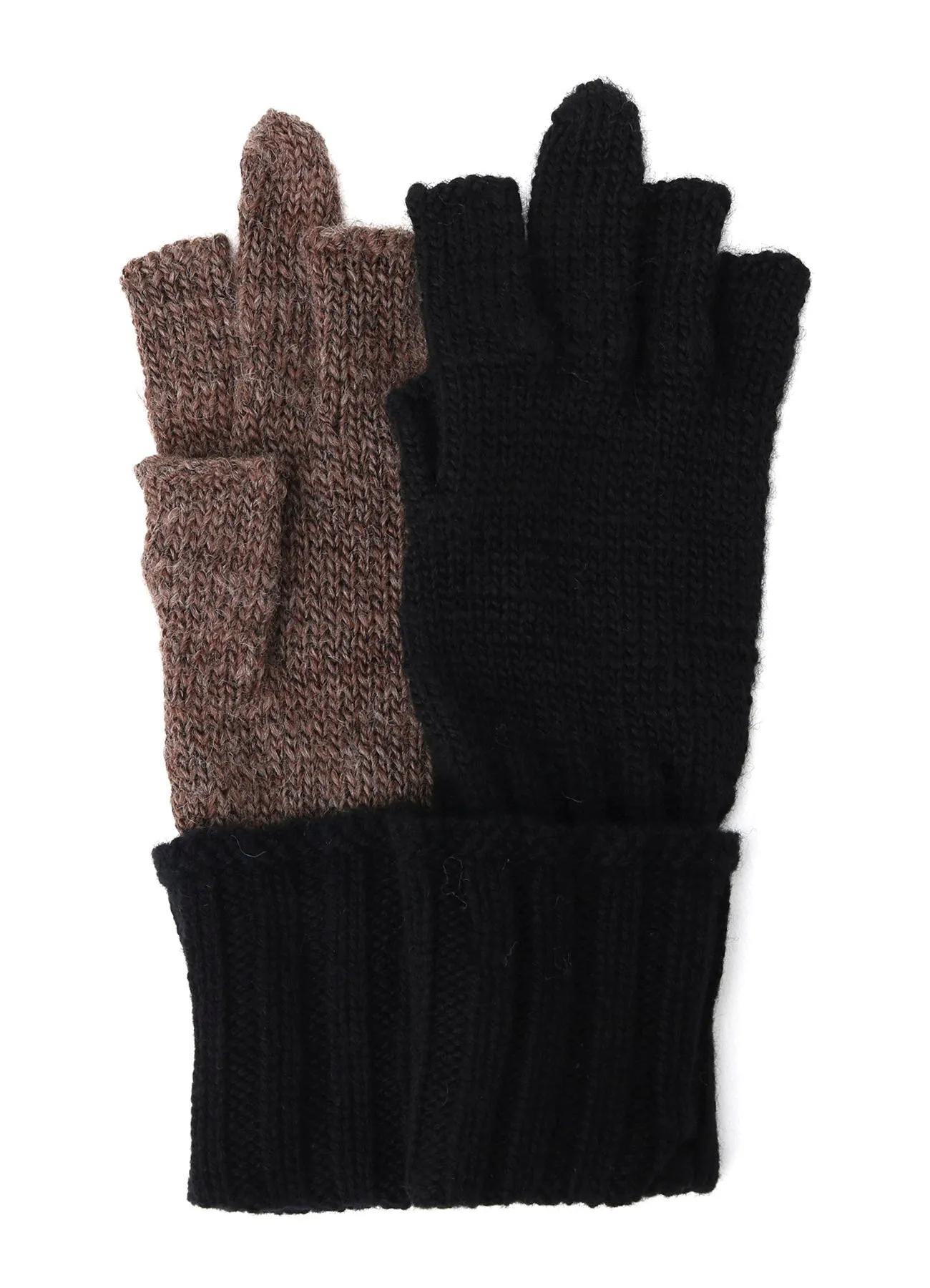SLUB MIX BELTED MIDDLE FINGER GLOVE sold by Yohji Yamamoto product image thumbnail 4