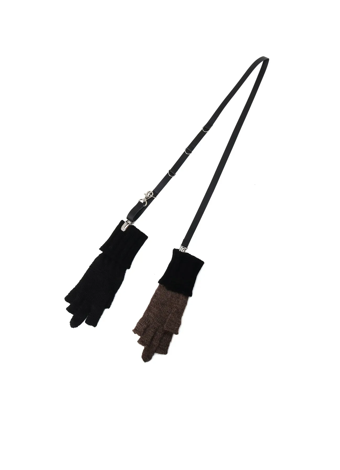 SLUB MIX BELTED MIDDLE FINGER GLOVE sold by Yohji Yamamoto