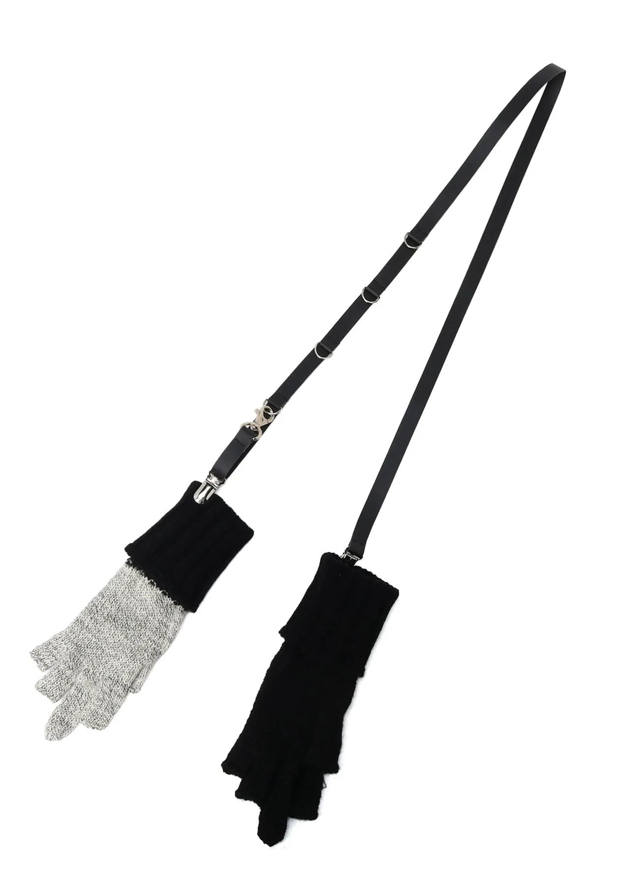 SLUB MIX BELTED MIDDLE FINGER GLOVE sold by Yohji Yamamoto product image thumbnail 2