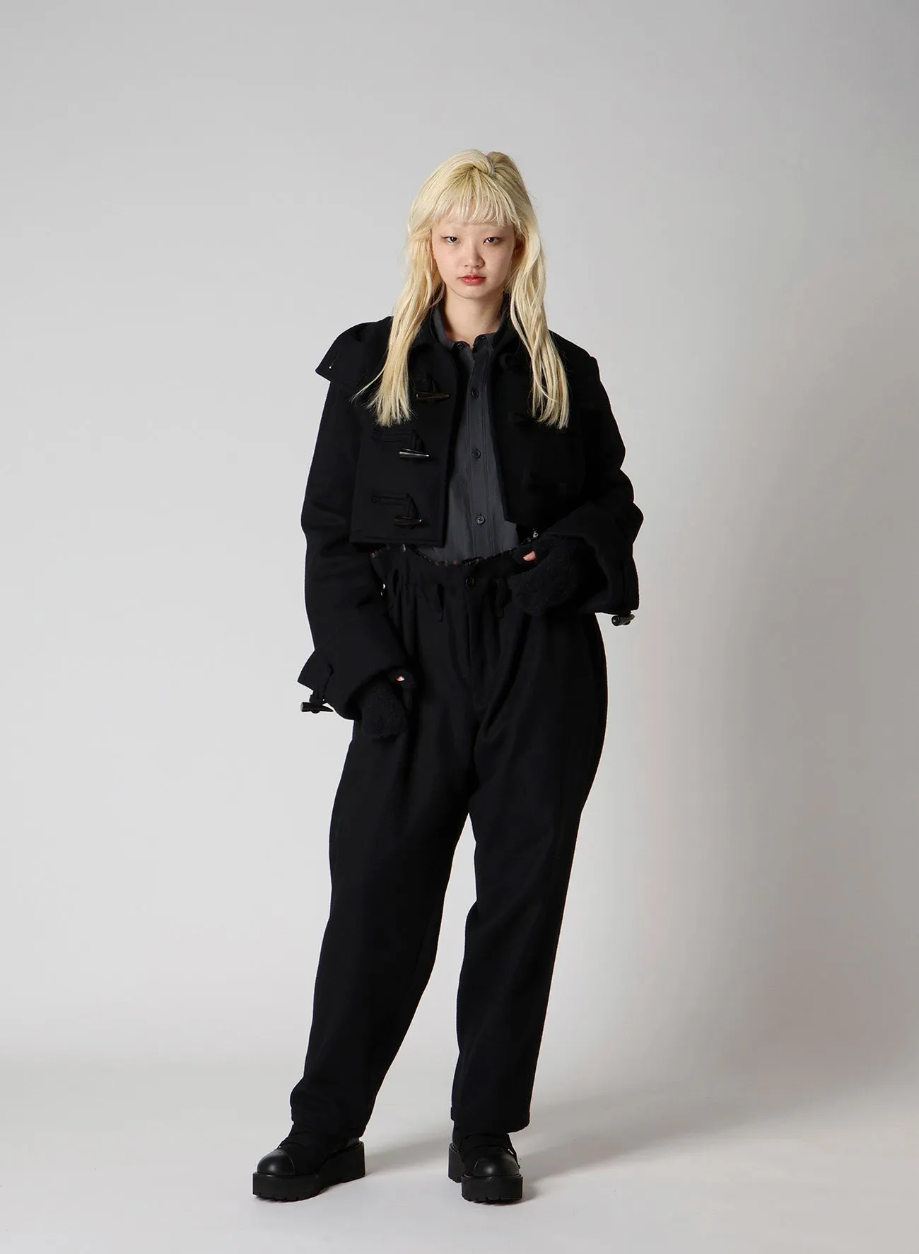 LIGHT MOSSER SUSPENDER PANTS sold by Yohji Yamamoto product image thumbnail 4