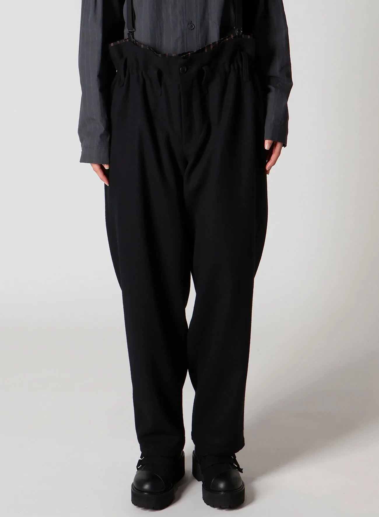 LIGHT MOSSER SUSPENDER PANTS sold by Yohji Yamamoto product image thumbnail 5