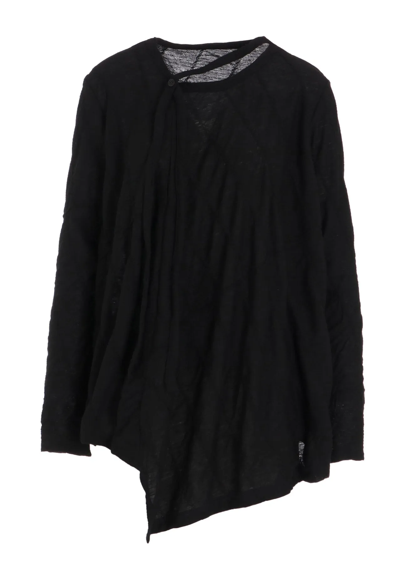 DIAGONAL CABLE JQ STRING COLLAR LONG T sold by Yohji Yamamoto product image thumbnail 2