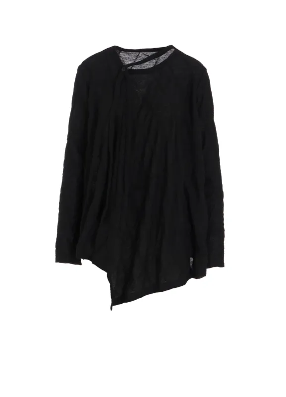 DIAGONAL CABLE JQ STRING COLLAR LONG T sold by Yohji Yamamoto