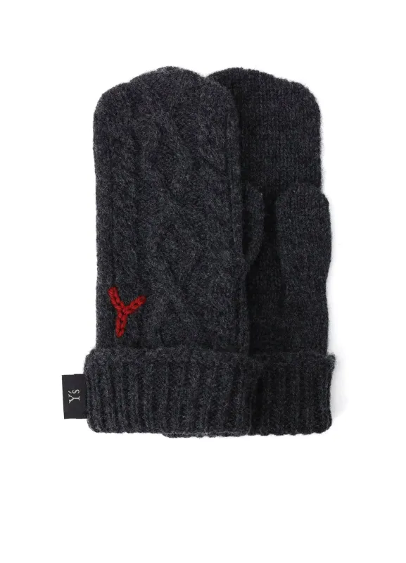 WOOL NYLON MITTENS sold by Yohji Yamamoto