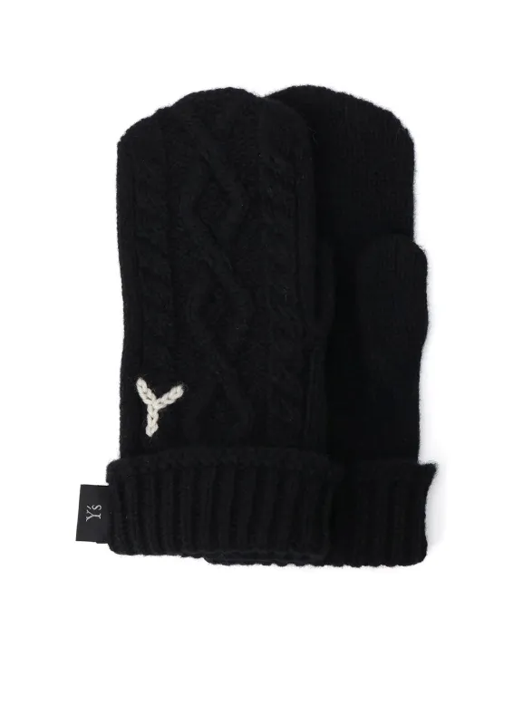 WOOL NYLON MITTENS sold by Yohji Yamamoto