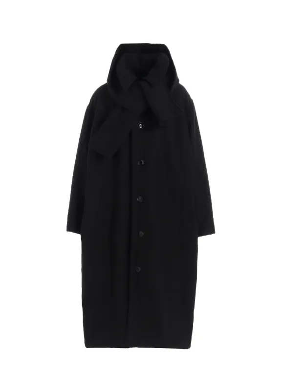 COTTON/FLAX MOLESKIN DETACHABLE HOODIE COAT sold by Yohji Yamamoto