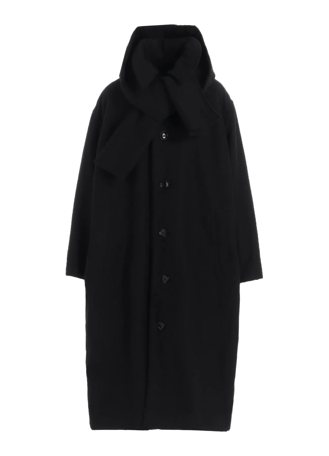 COTTON/FLAX MOLESKIN DETACHABLE HOODIE COAT sold by Yohji Yamamoto product image thumbnail 2