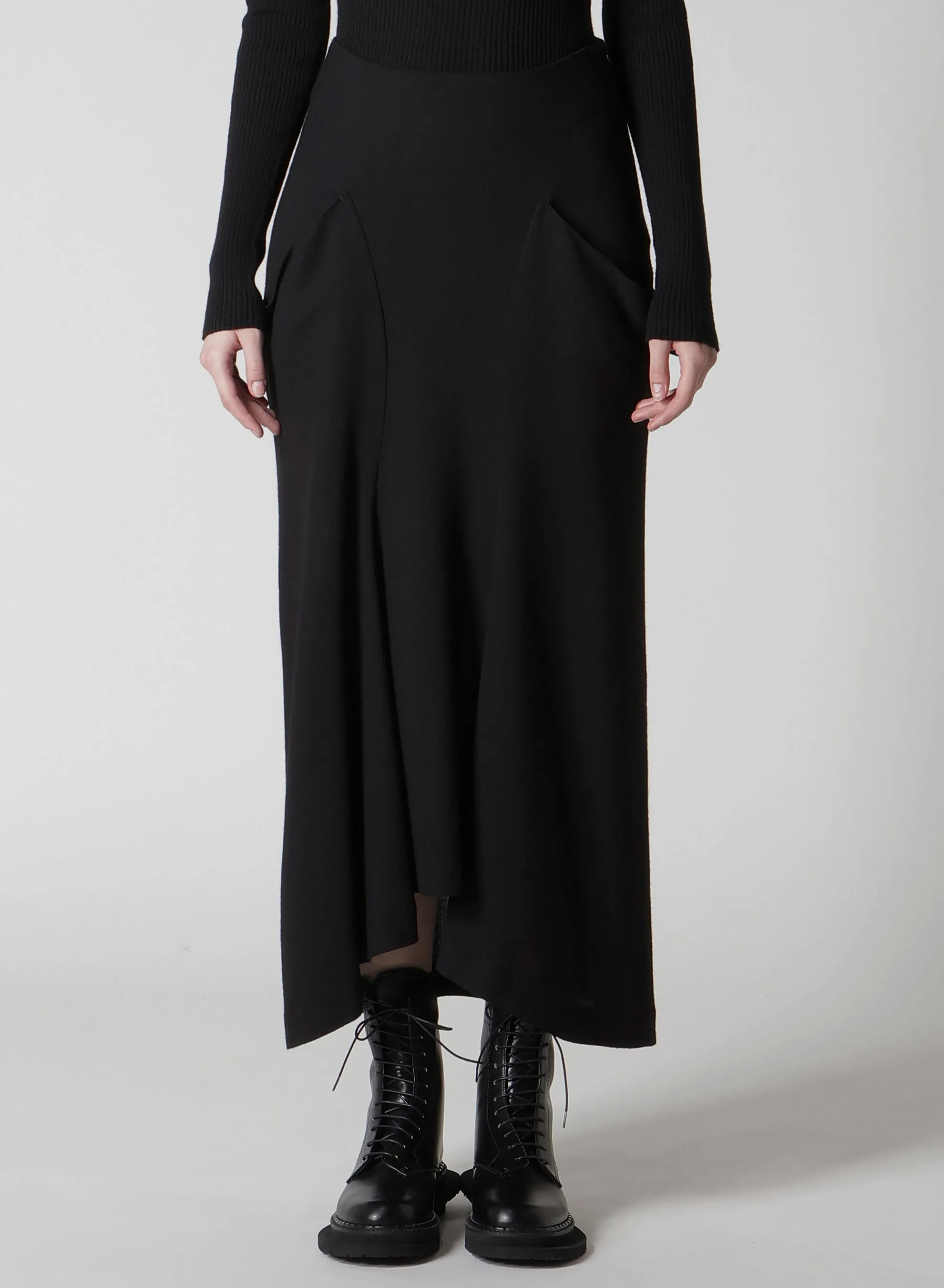 W/RY WASHER PROCESSED GAUZE DROP SKIRT sold by Yohji Yamamoto product image thumbnail 4
