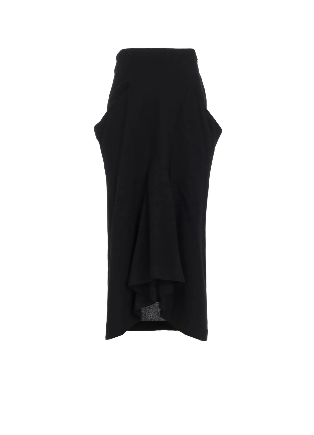 W/RY WASHER PROCESSED GAUZE DROP SKIRT sold by Yohji Yamamoto