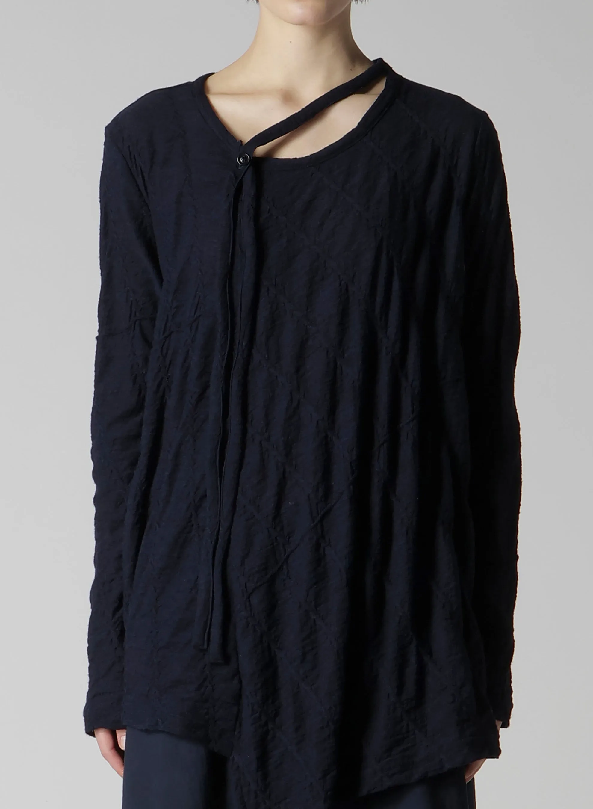 DIAGONAL CABLE JQ STRING COLLAR LONG T sold by Yohji Yamamoto product image thumbnail 4