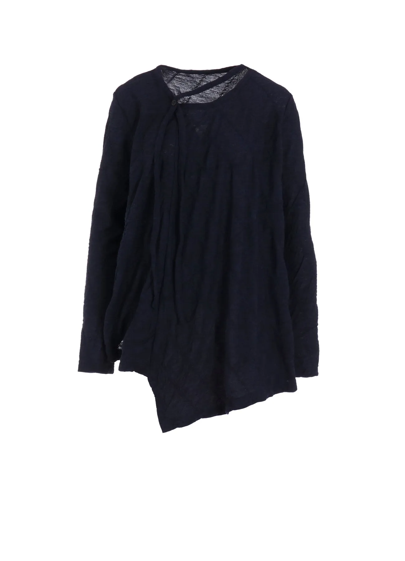 DIAGONAL CABLE JQ STRING COLLAR LONG T sold by Yohji Yamamoto