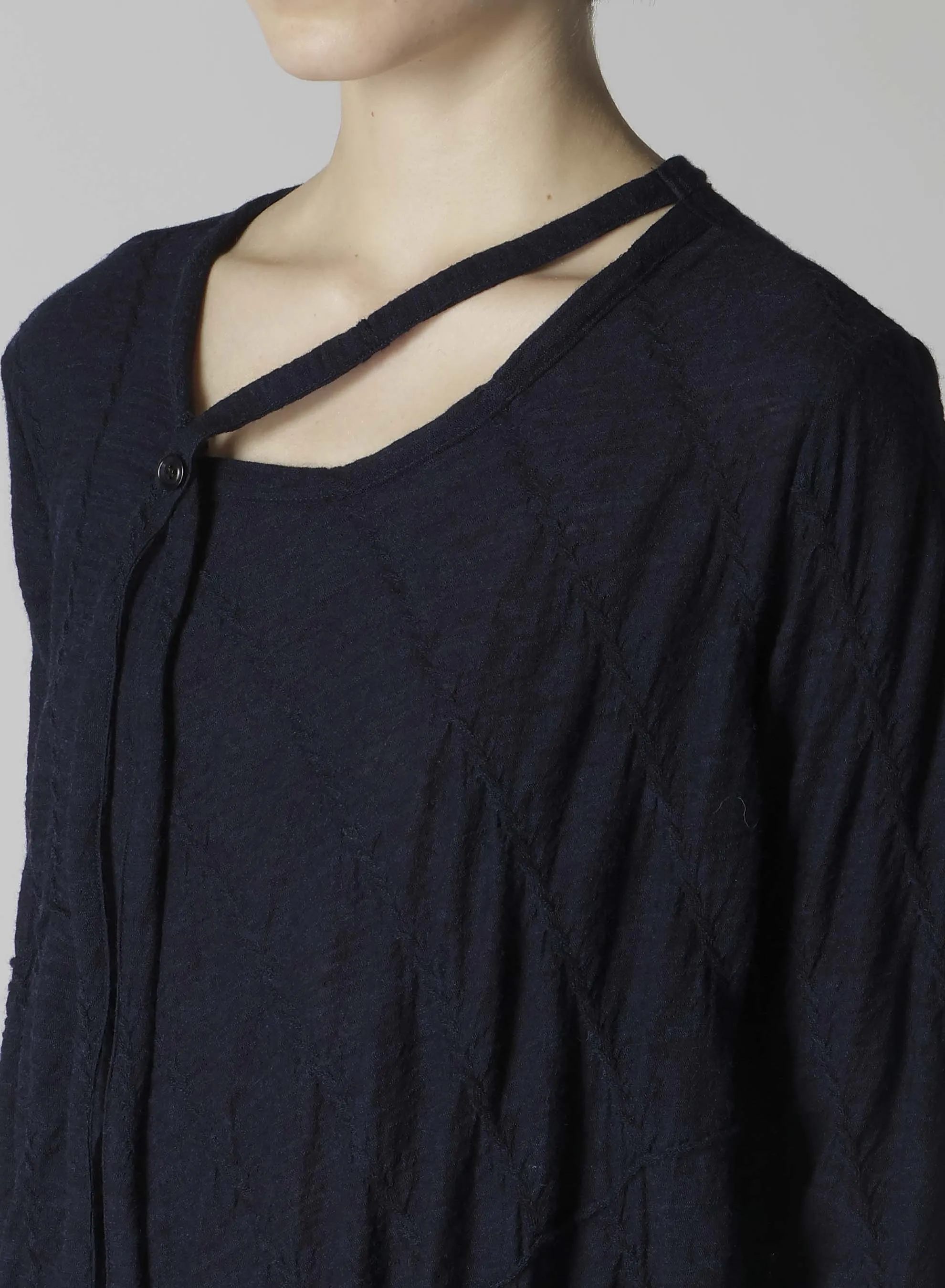 DIAGONAL CABLE JQ STRING COLLAR LONG T sold by Yohji Yamamoto product image thumbnail 5