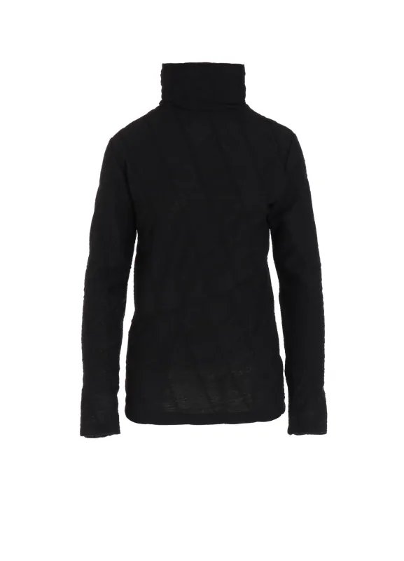 TUCKED DIAGONAL CABLE JQ HIGH NECK LONG T sold by Yohji Yamamoto