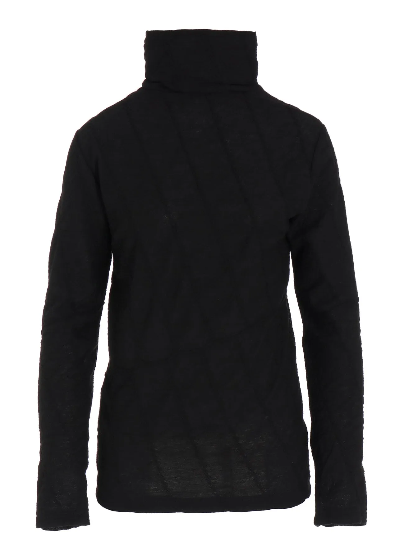 TUCKED DIAGONAL CABLE JQ HIGH NECK LONG T sold by Yohji Yamamoto product image thumbnail 2