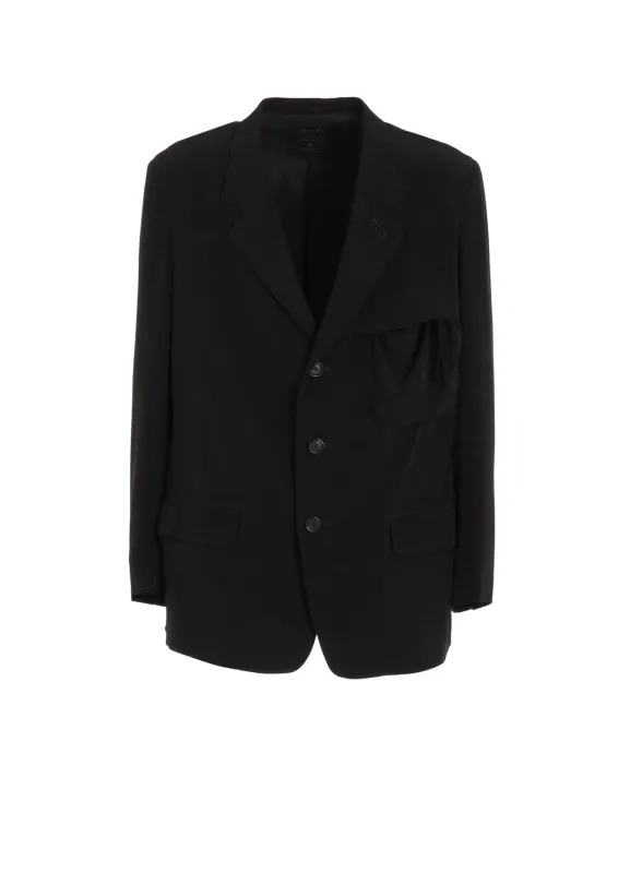 CREPE de CHINE SHIRRING POCKETS JACKET sold by Yohji Yamamoto
